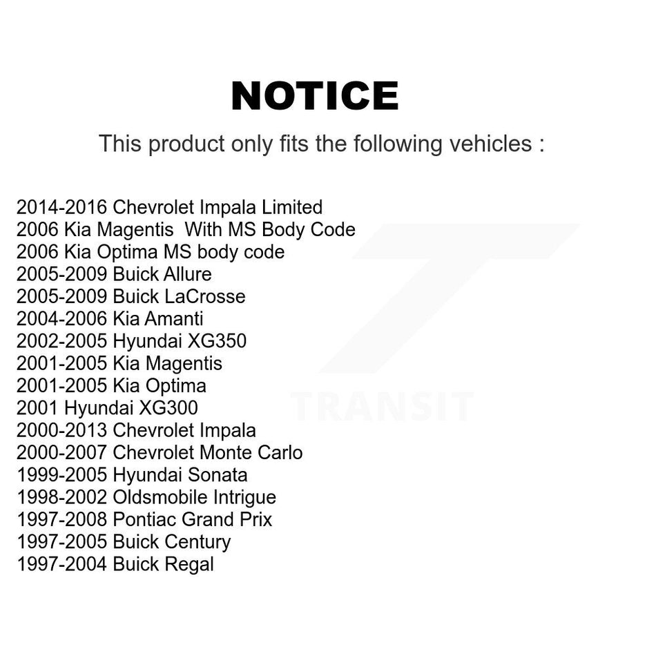 Rear Link Pair For Chevrolet Impala Buick Pontiac Grand Prix LaCrosse Century Allure Kia K72-100332