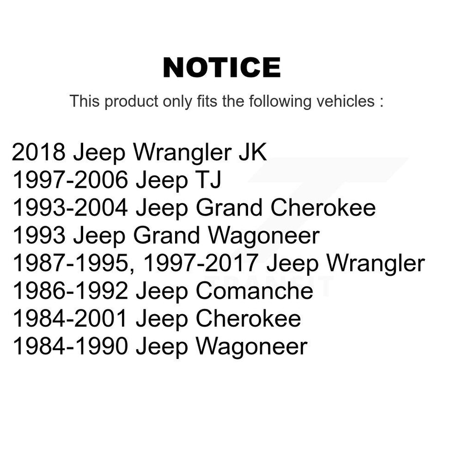 Front Suspension Ball Joints Pair For Jeep Wrangler Grand Cherokee JK Comanche Wagoneer TJ K72-100423