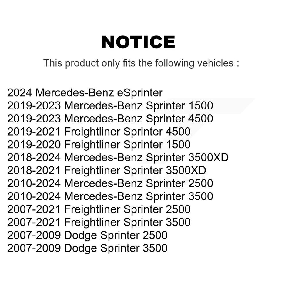 Front Suspension Ball Joints Pair For Sprinter 2500 Mercedes-Benz 3500 Freightliner Dodge K72-100444