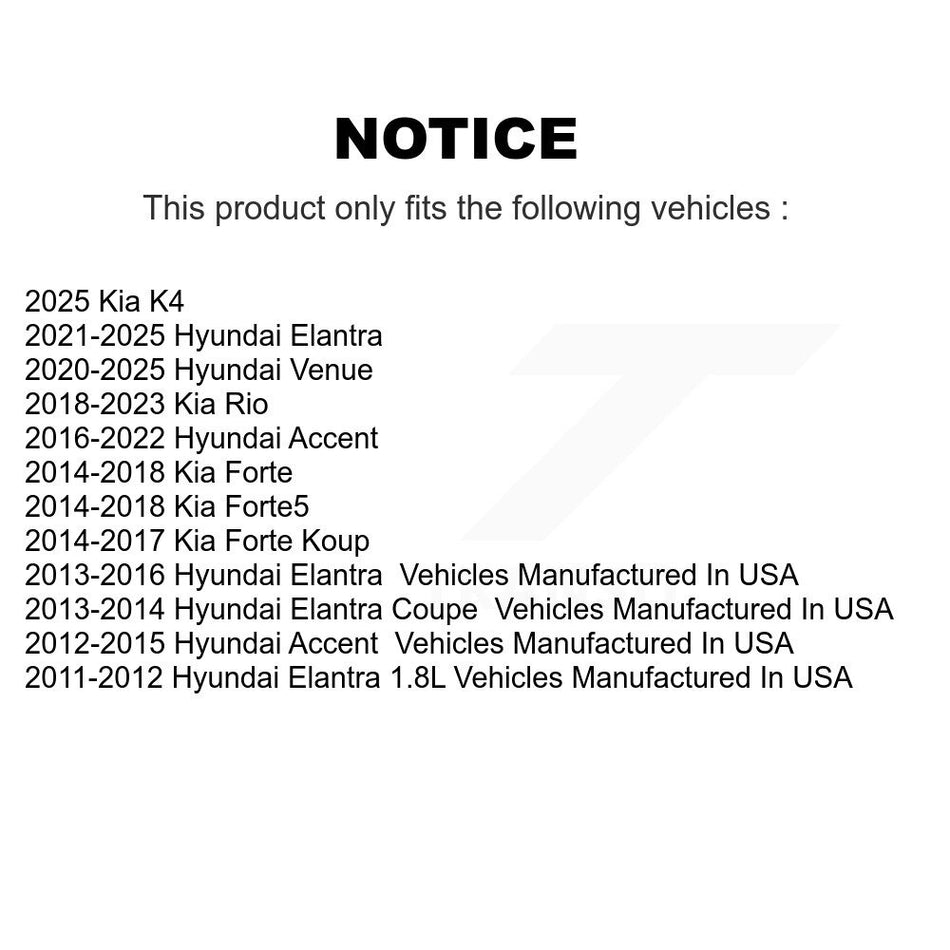 Front Suspension Ball Joints Pair For Hyundai Elantra Kia Forte Accent Forte5 Coupe Koup K72-100459