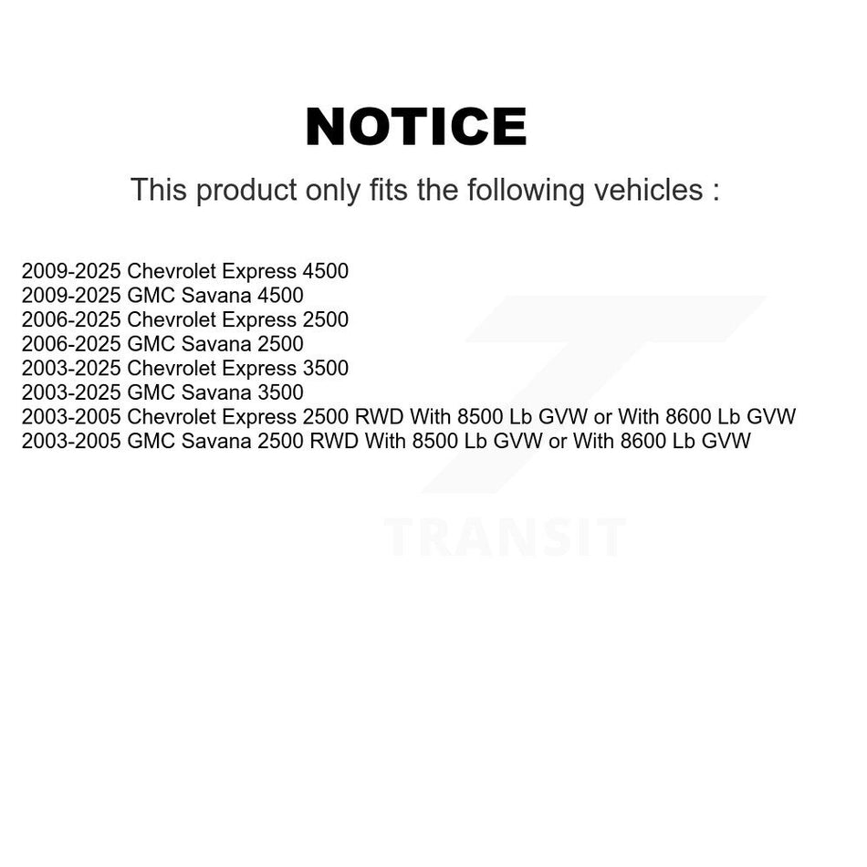 Front Suspension Ball Joints Pair For Chevrolet Express 3500 2500 GMC Savana 4500 K72-100476