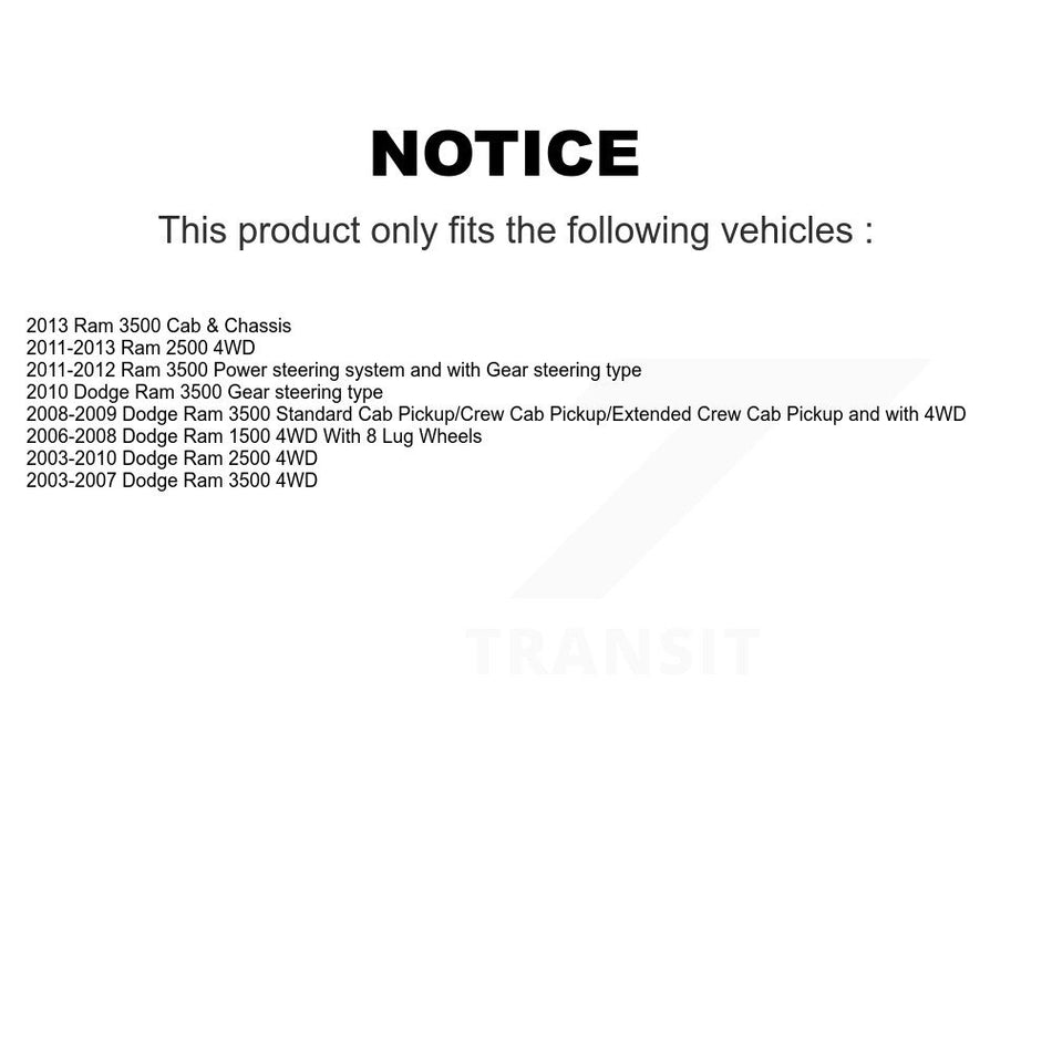 Front Suspension Ball Joints Pair For Dodge Ram 2500 1500 3500 K72-100489