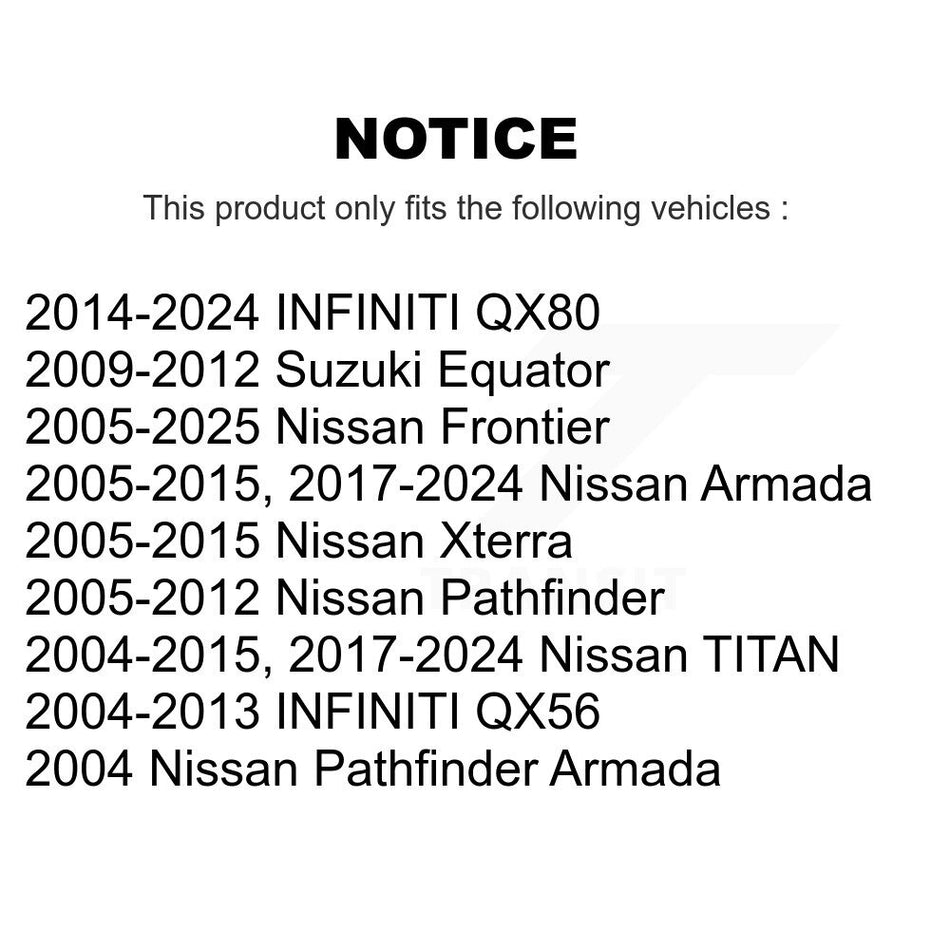 Front Suspension Ball Joints Pair For Nissan Frontier Titan Pathfinder Armada Xterra INFINITI QX56 Suzuki Equator TITAN K72-100507