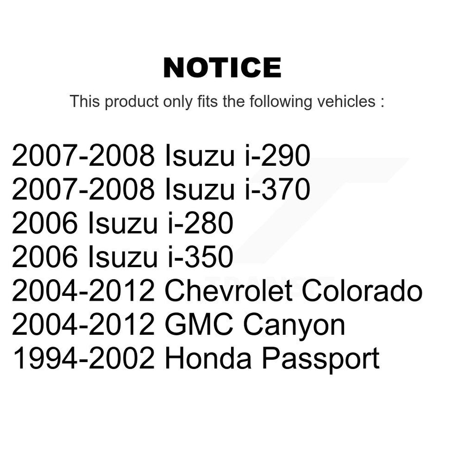 Front Suspension Ball Joints Pair For Chevrolet Colorado GMC Canyon Honda Passport Isuzu i-290 i-280 i-370 i-350 K72-100512