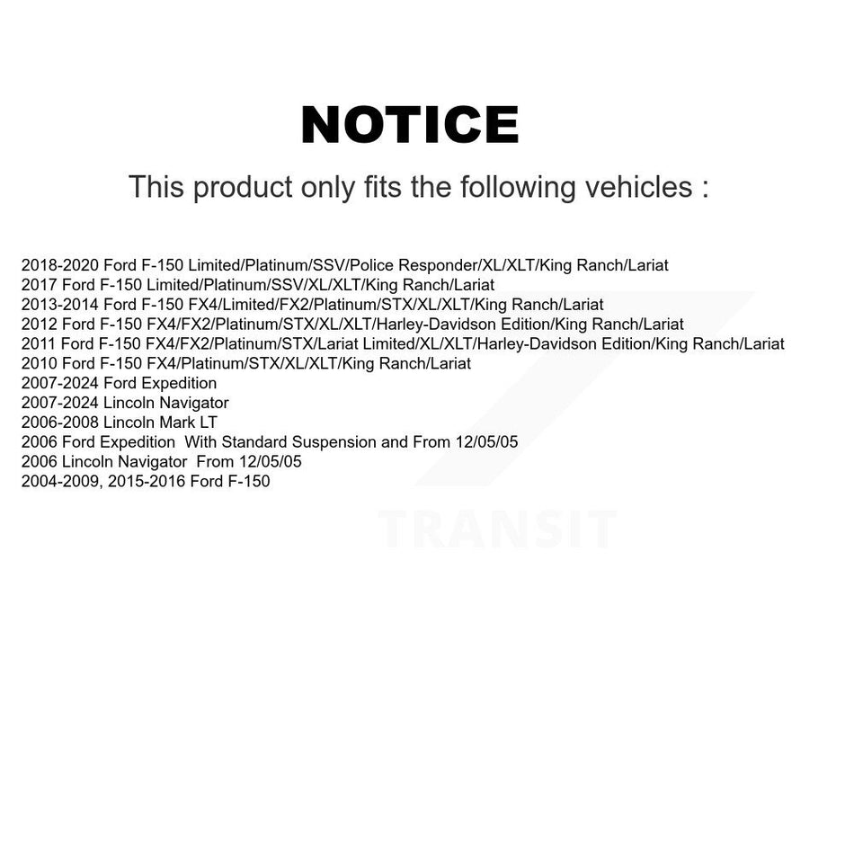 Front Suspension Control Arm And Ball Joint Assemblies Kit For Ford F-150 Expedition Lincoln Navigator Heritage Mark LT K72-100561