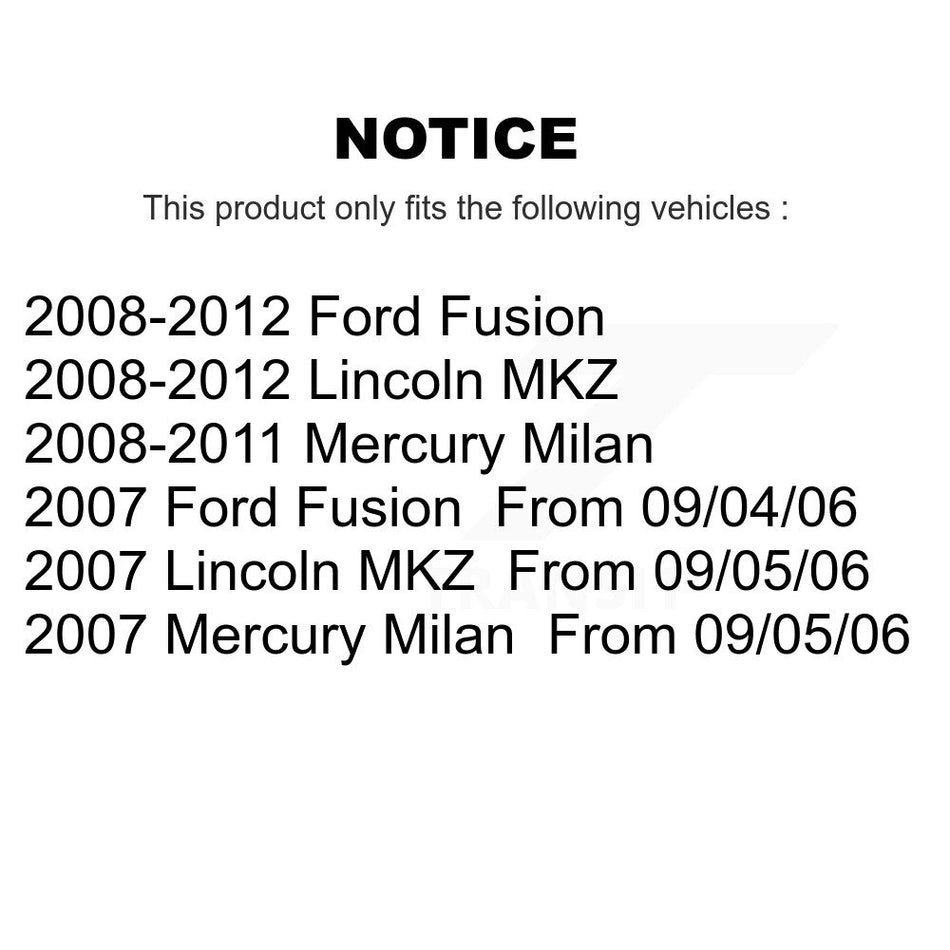 Front Suspension Control Arm And Ball Joint Assemblies Pair For Ford Fusion Lincoln MKZ Mercury Milan K72-100569