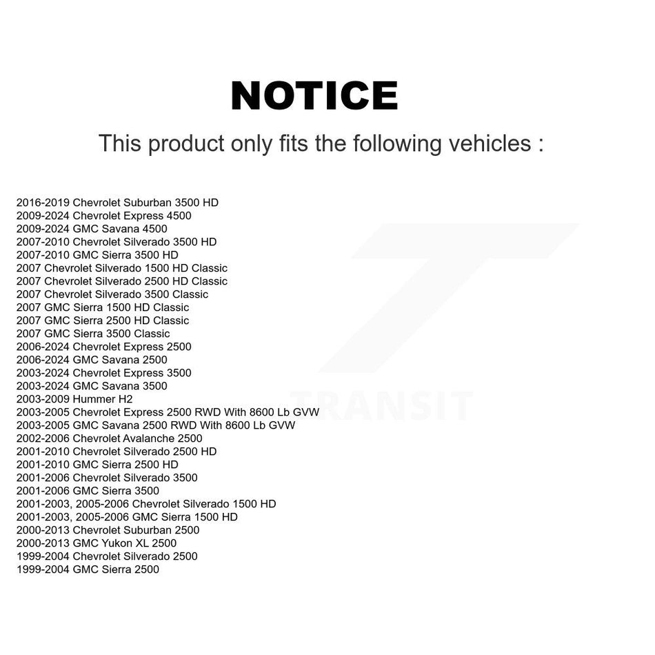 Front Upper Suspension Ball Joint Pair For GMC Chevrolet Sierra 2500 HD Savana K72-100661