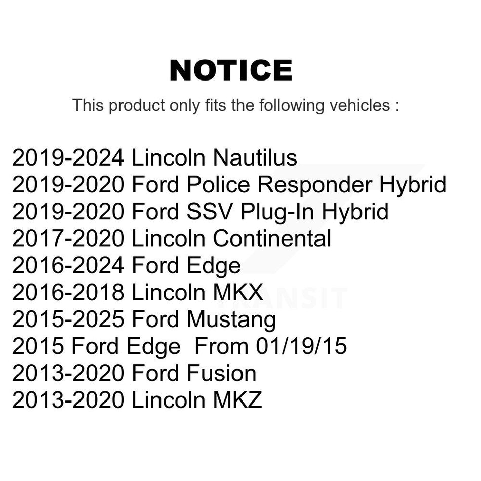 Rear Suspension Link Pair For Ford Fusion Edge Mustang Lincoln MKZ MKX Continental Police Responder Hybrid SSV Plug-In K72-100680