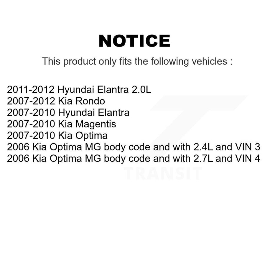 Front Rear Suspension Link Kit For Hyundai Elantra Kia Optima Rondo K72-100792