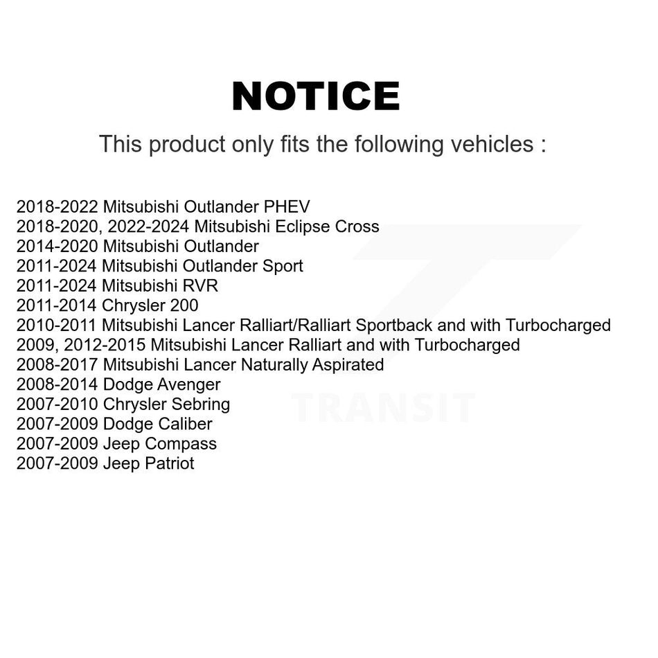 Front Rear Link Kit For Mitsubishi RVR Lancer Outlander Chrysler Dodge Eclipse Cross 200 K72-100805