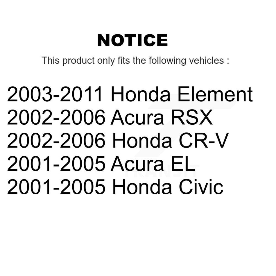 Front Lower Forward Control Arm Bushing Pair For Honda Civic CR-V Acura Element K72-100873
