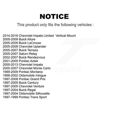 Front Lower Forward Arm Bushing Pair For Chevrolet Impala Pontiac Buick Montana K72-100874