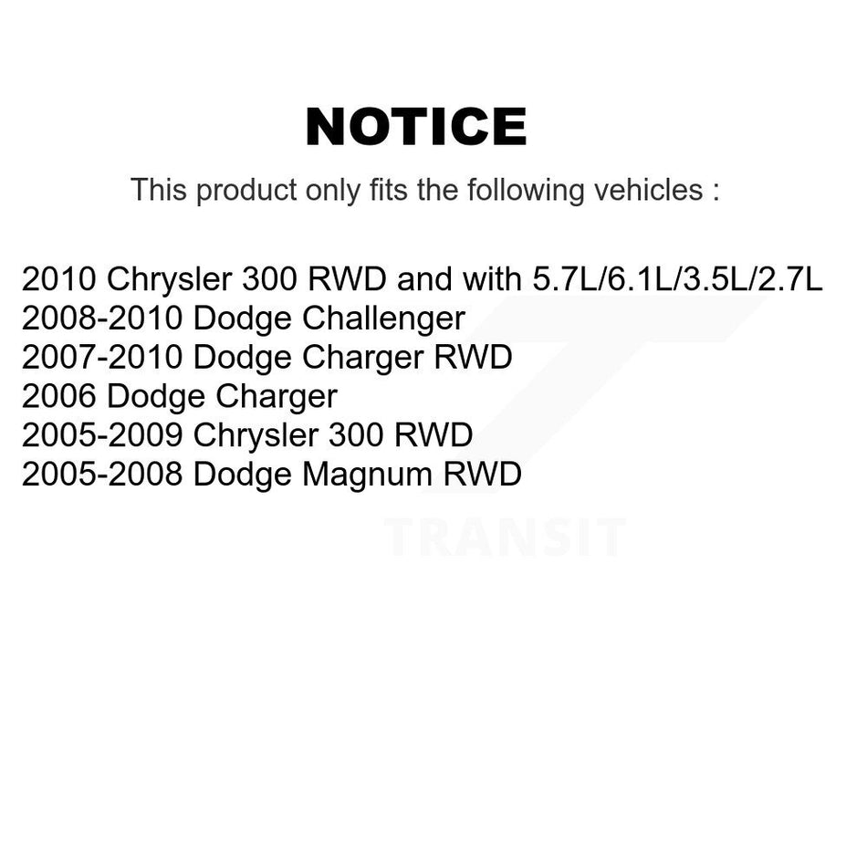 Front Suspension Control Arm And Tie Rod End Kit For Dodge Chrysler 300 Charger Magnum Challenger K72-100996