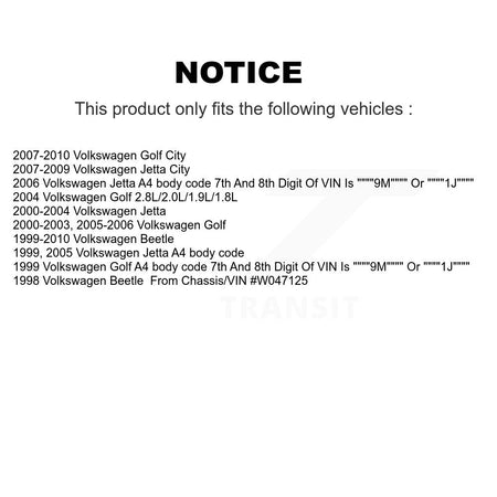 Front Suspension Control Arm And Tie Rod End Kit For Volkswagen Jetta Golf Beetle City K72-101010