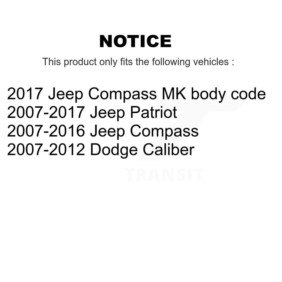 Front Suspension Control Arm And Tie Rod End Kit For Jeep Patriot Compass Dodge Caliber K72-101028