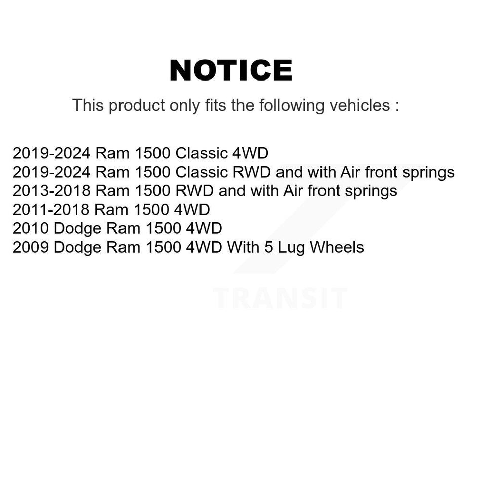 Front And Upper Suspension Control Arm Kit For Ram 1500 Dodge Classic K72-101060