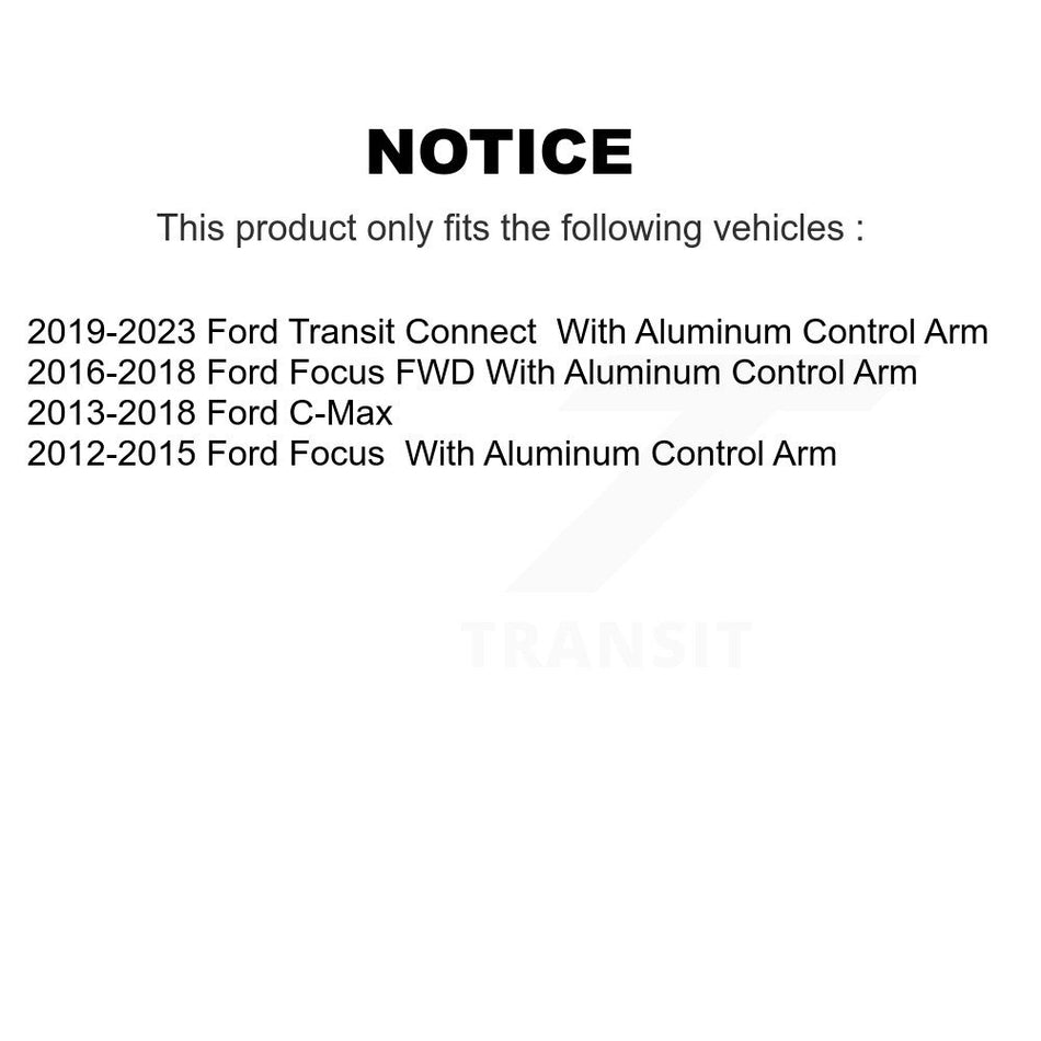 Front Suspension Control Arm And Ball Joint Assemblies Kit For Ford Focus C-Max K72-101118