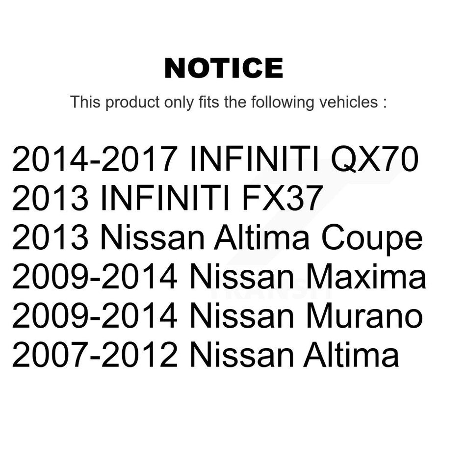 Front Tie Rod End Kit For Nissan Altima Maxima Murano K72-101242