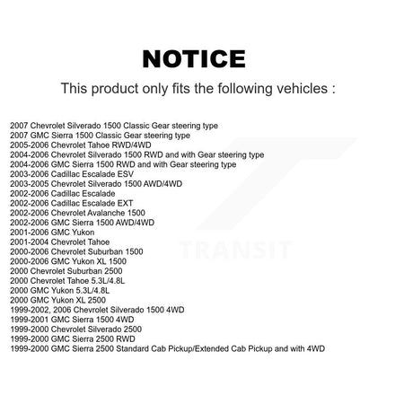 Front Outer Tie Rod End Pair For Chevrolet GMC Silverado 1500 Sierra Avalanche Yukon XL K72-101330