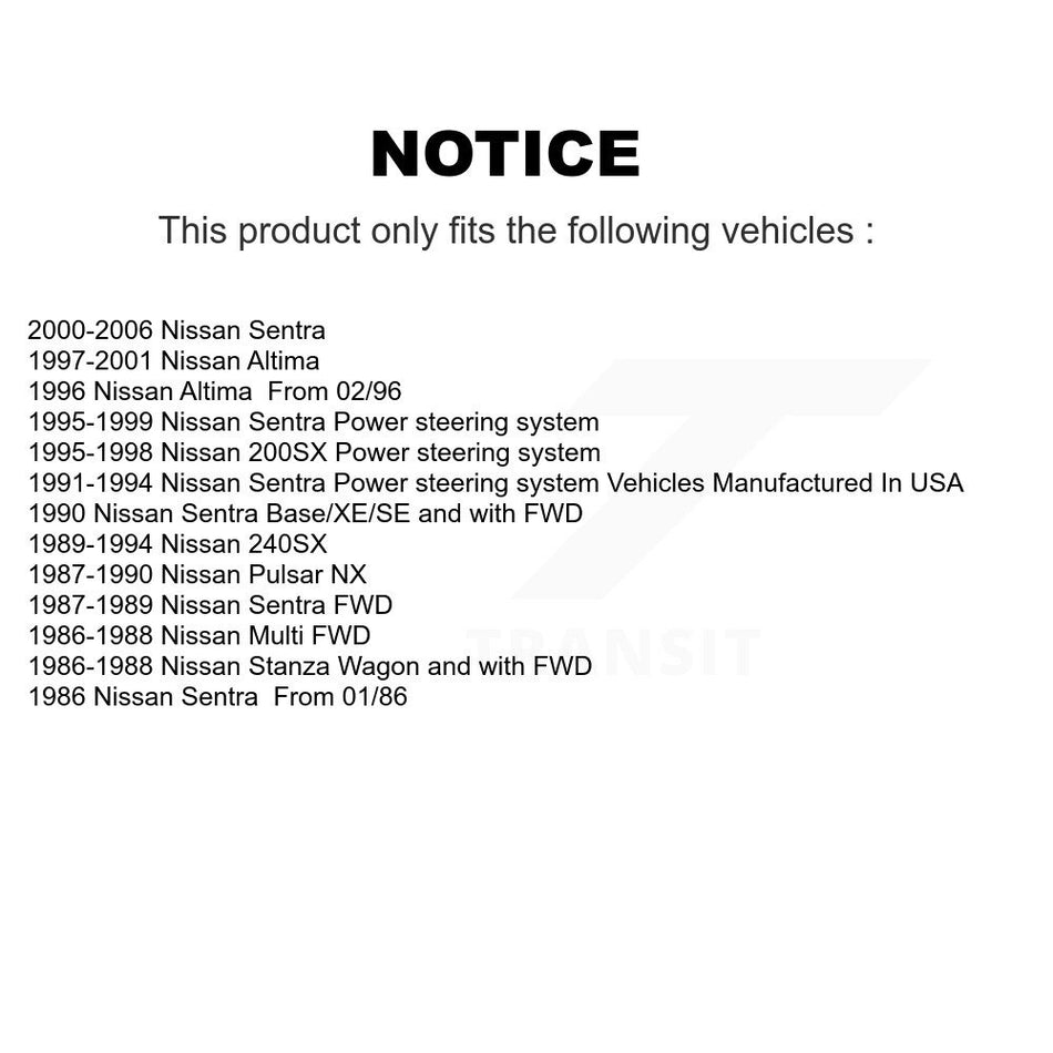 Front Outer Tie Rod End Pair For Nissan Sentra 240SX Altima Pulsar NX 200SX Stanza Multi K72-101356