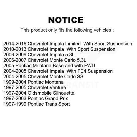 Front Outer Tie Rod End Pair For Chevrolet Impala Pontiac Montana Venture Grand Prix K72-101359