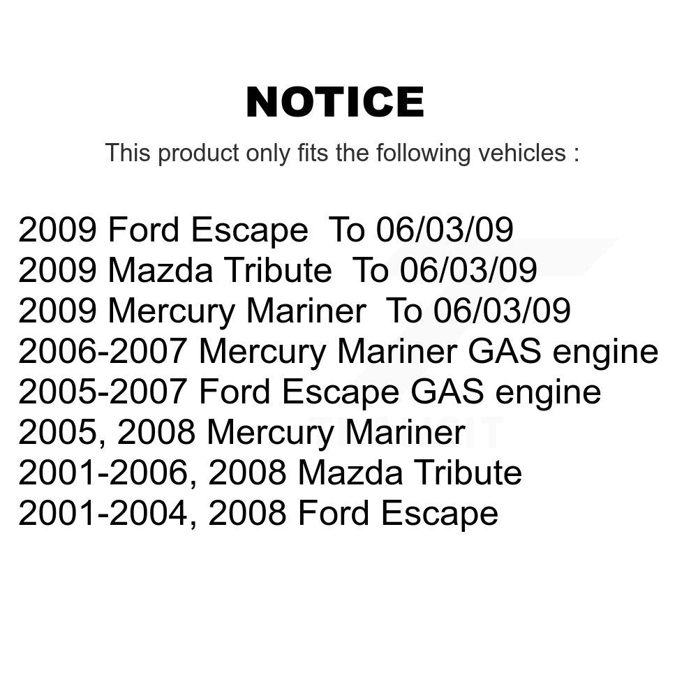 Front Outer Steering Tie Rod End Pair For Ford Escape Mazda Tribute Mercury Mariner K72-101363