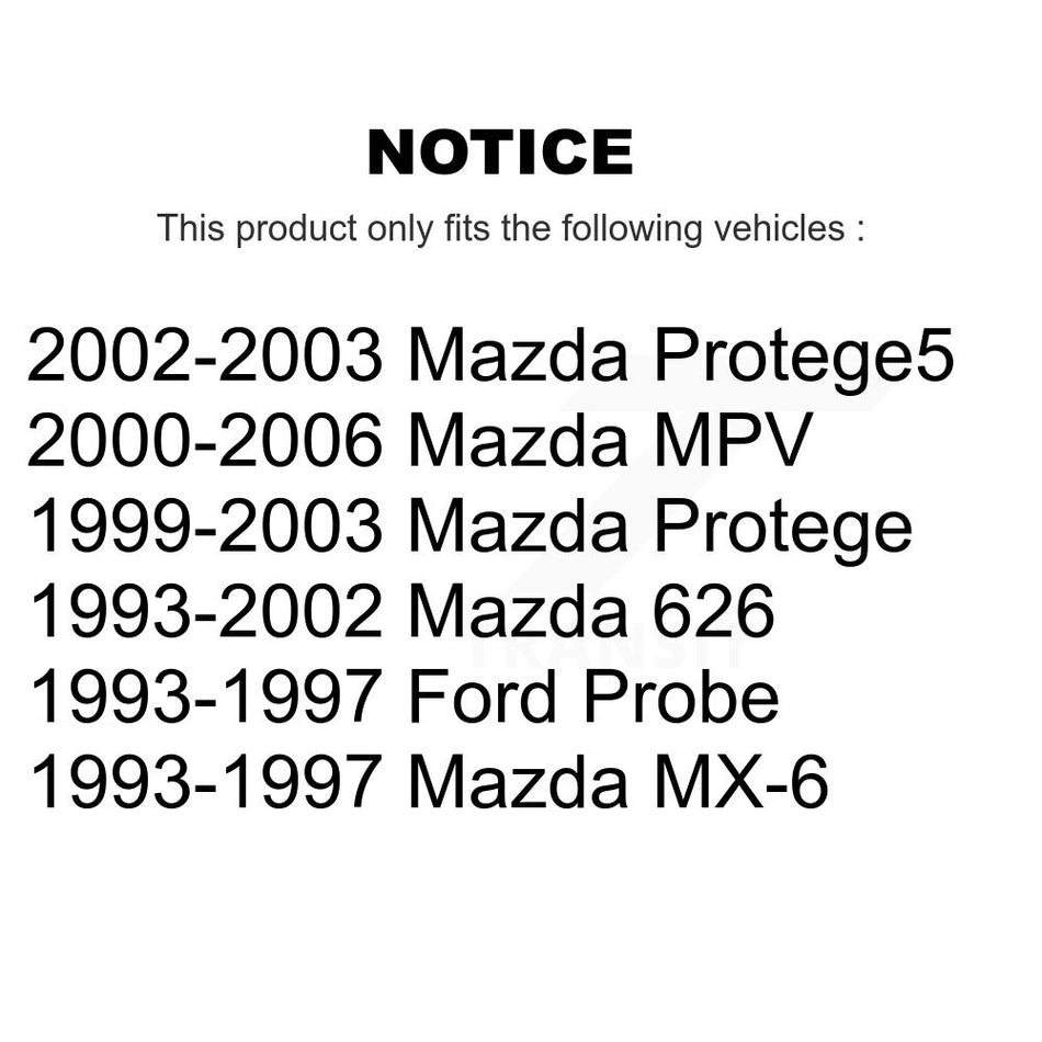 Front Outer Steering Tie Rod End Pair For Mazda Protege MPV Protege5 626 Ford Probe MX-6 K72-101373