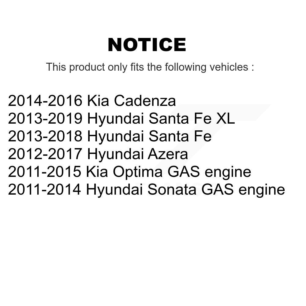 Front Inner Tie Rod End Pair For Hyundai Sonata Santa Fe Kia Optima XL Cadenza Azera K72-101379