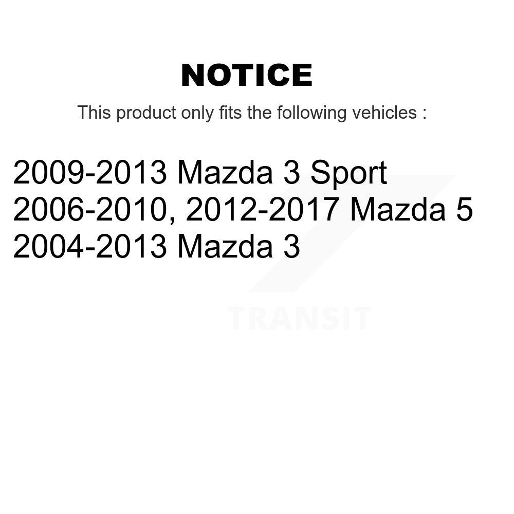 Front Inner Steering Tie Rod End Pair For Mazda 3 5 Sport K72-101387