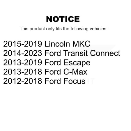 Front Inner Tie Rod End Pair For Ford Escape Focus Transit Connect Lincoln MKC C-Max K72-101392