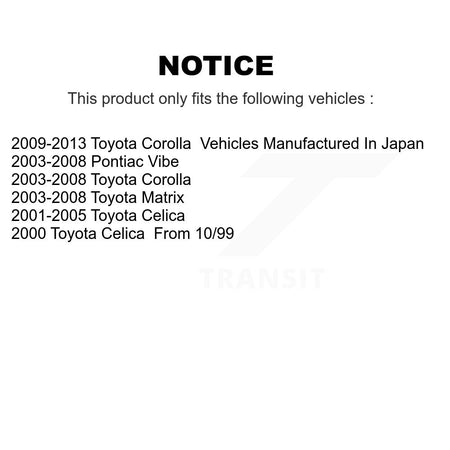 Front Lower Control Arm Kit For Toyota Corolla Matrix Pontiac Vibe Celica K72-101434