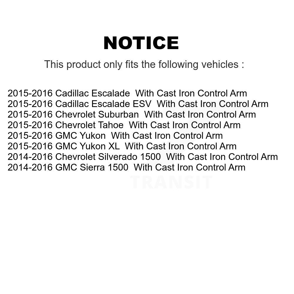 Front Ball Joint & Tie Rod End Kit For GMC Sierra 1500 Chevrolet Silverado Tahoe Cadillac K72-101453