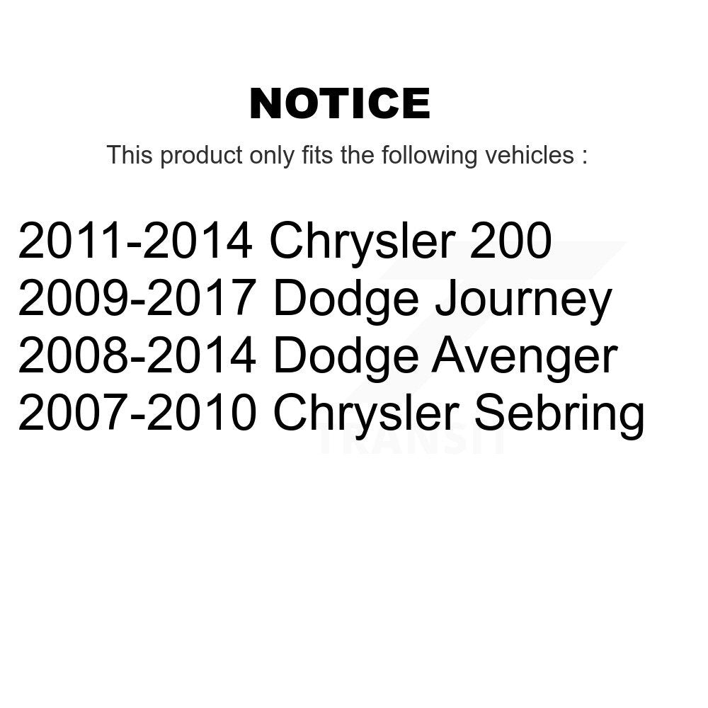 Rear Suspension Trailing Arm Bushing Pair For Dodge Journey Chrysler 200 Avenger Sebring K72-101478