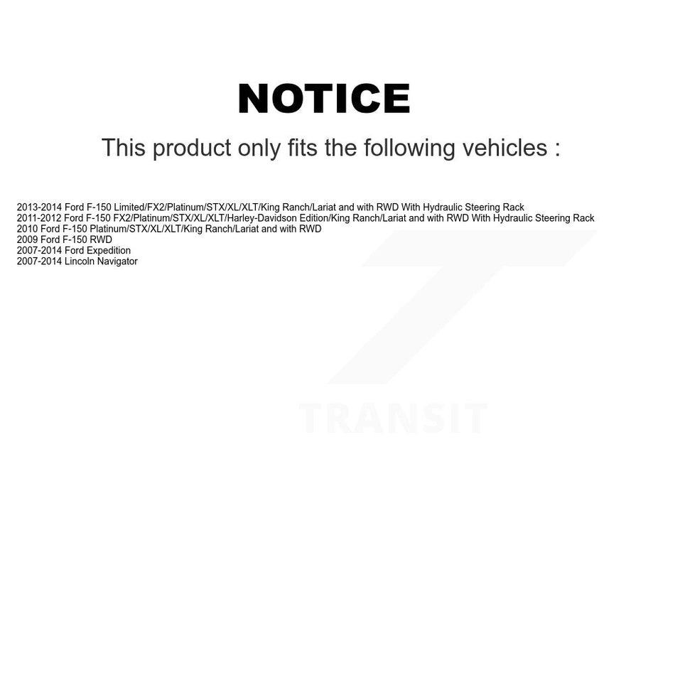 Front Suspension Control Arm Ball Joint Tie Rod End Link Kit (8Pc) For Ford F-150 Lincoln K72-101531