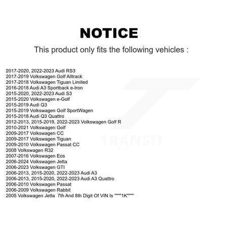 Front Inner Tie Rod End Pair For Volkswagen Jetta Golf Tiguan Audi GTI SportWagen A3 R Q3 K72-101540