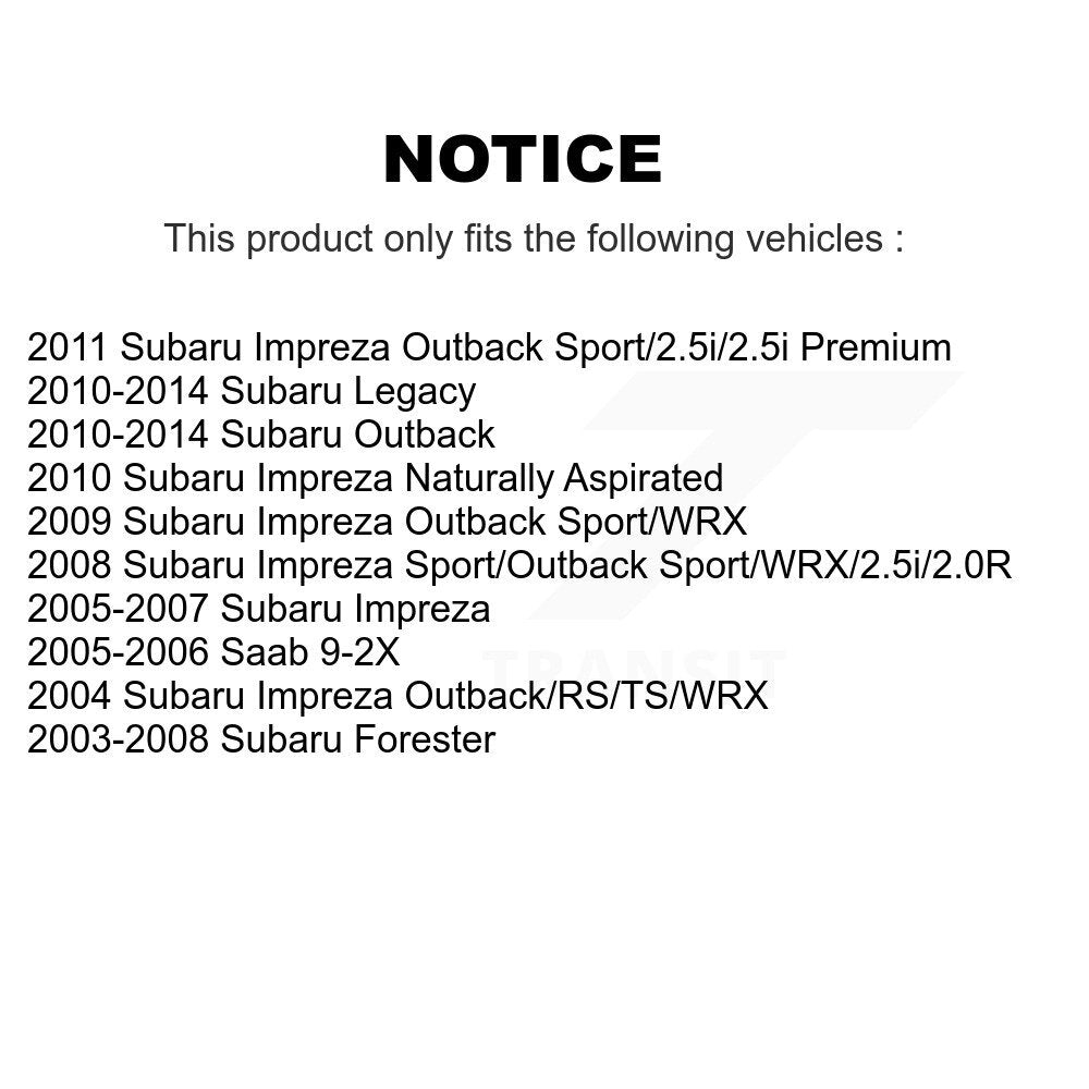 Front Inner Tie Rod End Pair For Subaru Impreza Outback Legacy Forester Saab 9-2X K72-101549