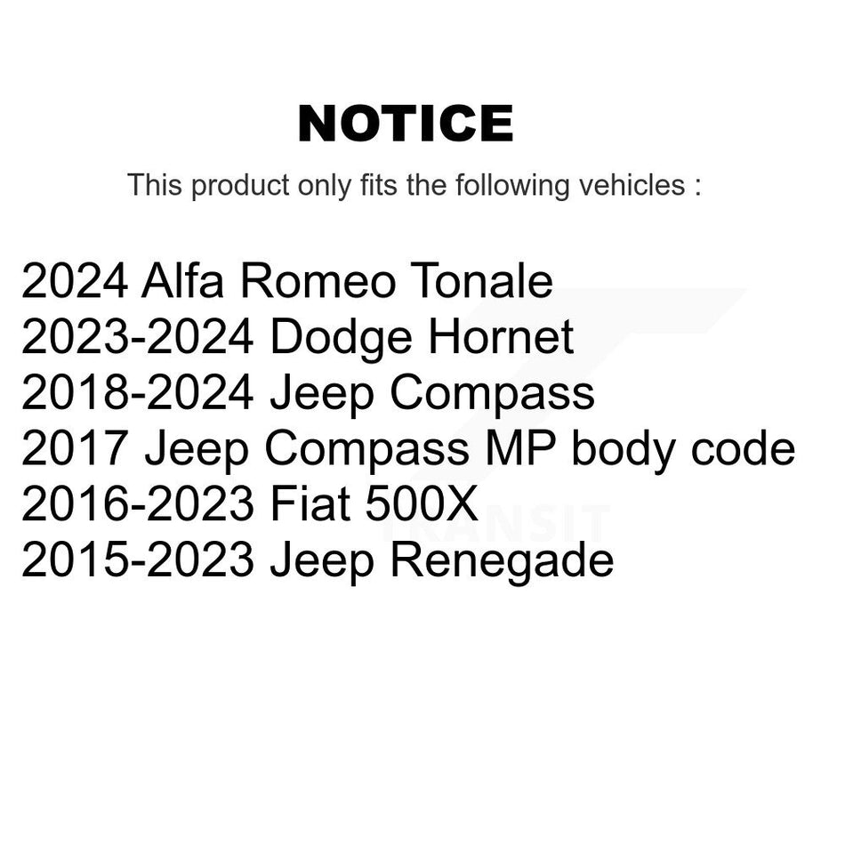 Front Link Pair For Jeep Compass Renegade Dodge Hornet Fiat 500X Alfa Romeo Tonale K72-101572