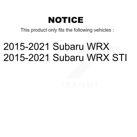 Front Rear Suspension Link Kit For 2015-2021 Subaru WRX STI K72-101591