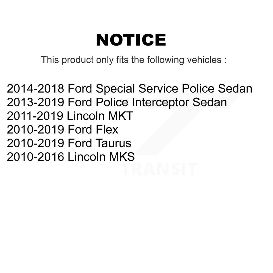 Front Rear Link Kit For Ford Flex Taurus Police Interceptor Sedan Lincoln MKS MKT Special K72-101593