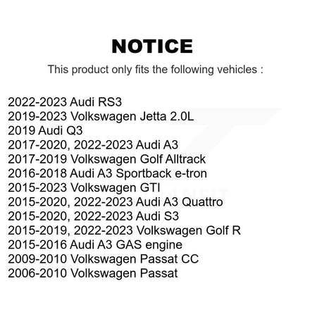 Front Outer & Inner Tie Rod End Kit For Volkswagen Jetta Audi GTI A3 Quattro Golf R S3 Q3 K72-101623
