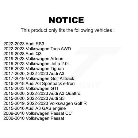 Front Outer Tie Rod End Kit For Volkswagen Tiguan Jetta Audi Q3 Taos GTI A3 Quattro Golf K72-101636