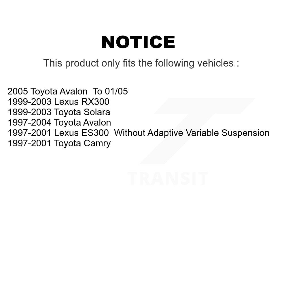 Front Rear Suspension Strut Shock Mounting Kit For Toyota Camry Lexus Avalon RX300 Solara K73-100015