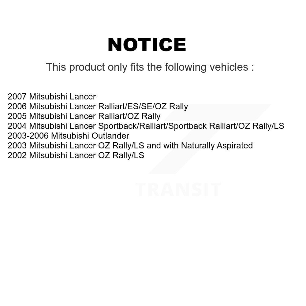 Front Rear Suspension Strut Shock Mounting Kit For Mitsubishi Lancer Outlander K73-100035