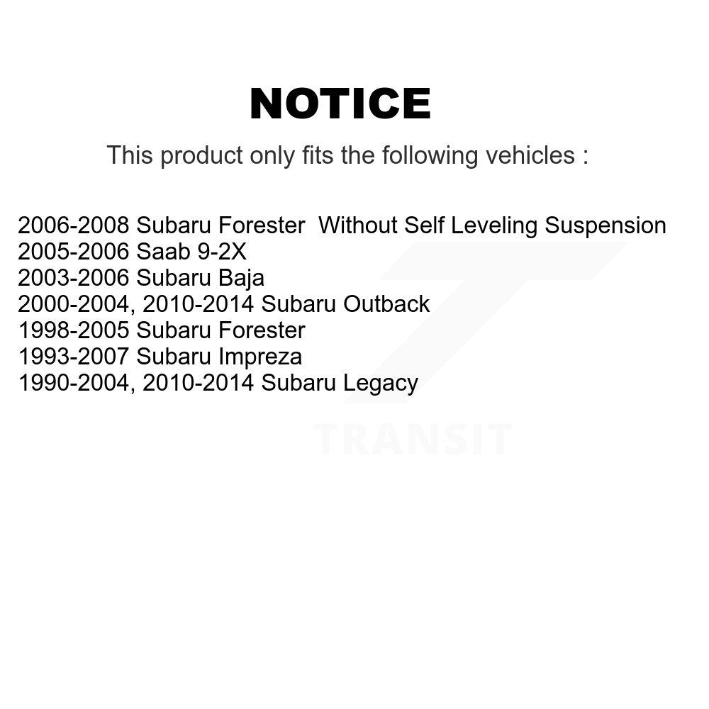 Front Suspension Strut Shock Mounting Pair For Subaru Outback Legacy Impreza Forester K73-100097