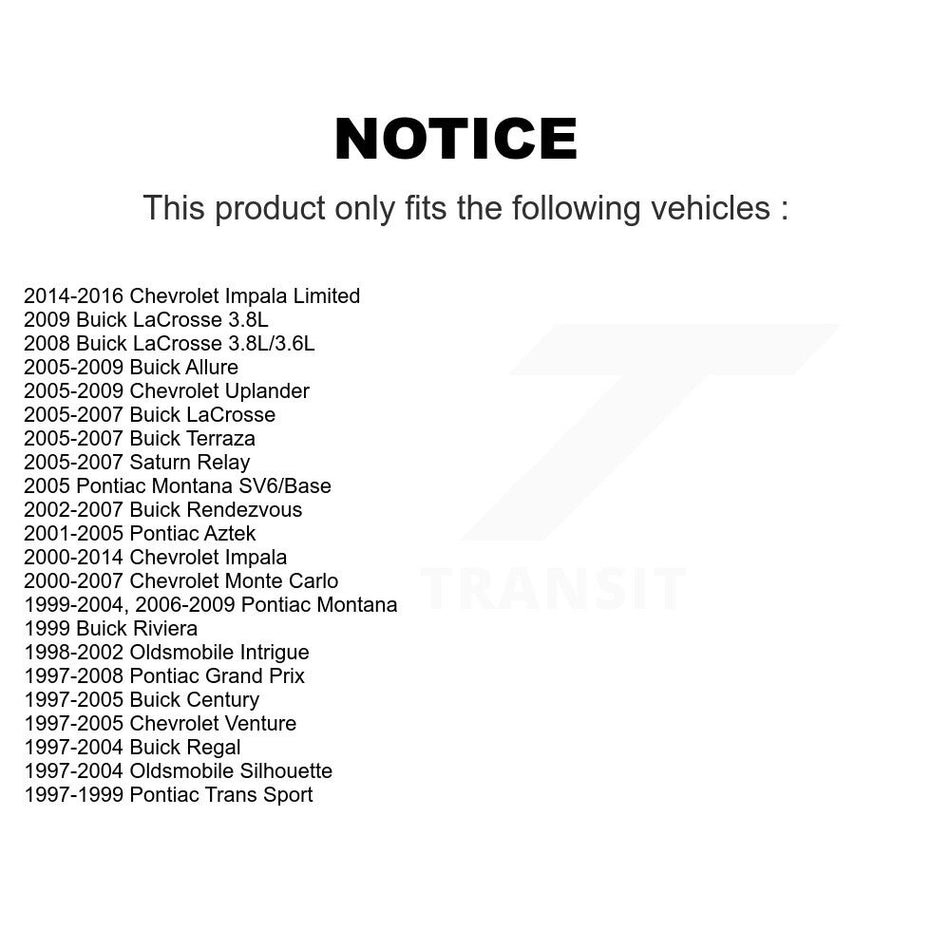 Front Suspension Strut Shock Mounting Pair For Chevrolet Impala Pontiac Buick Montana K73-100100