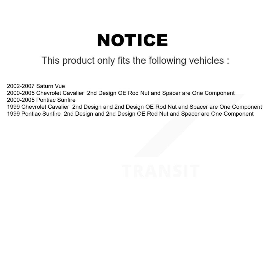 Front Suspension Strut Shock Mounting Pair For Chevrolet Cavalier Pontiac Sunfire Saturn K73-100113