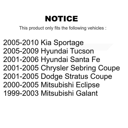 Front Suspension Strut Shock Mounting Pair For Hyundai Tucson Kia Sportage Chrysler Santa K73-100117
