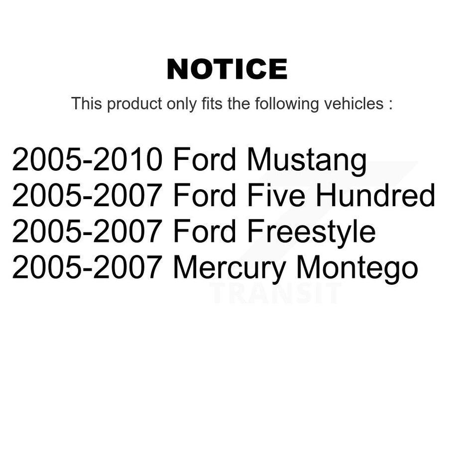 Front Suspension Strut Shock Mounting Pair For Ford Mustang Five Hundred Freestyle K73-100129