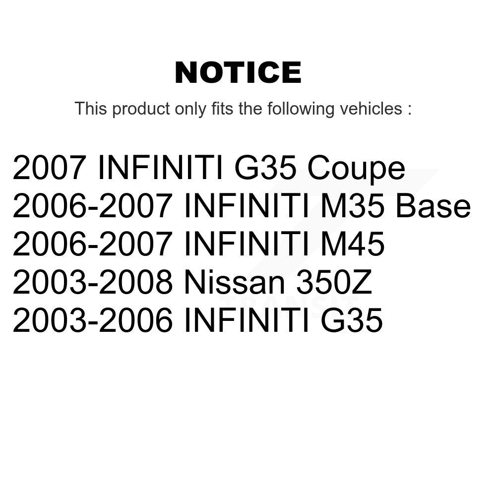 Front Suspension Strut Shock Mounting Pair For INFINITI G35 Nissan 350Z M35 M45 K73-100138