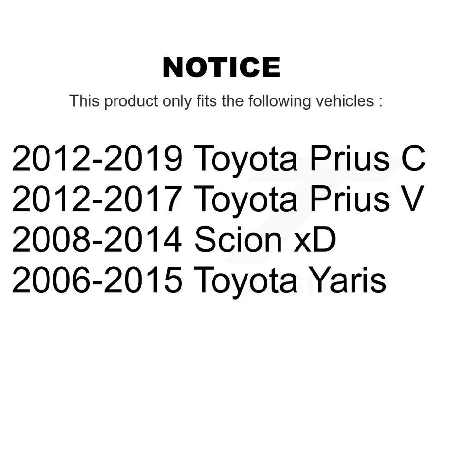 Front Suspension Strut Shock Mounting Pair For Toyota Yaris Prius C V Scion xD K73-100153
